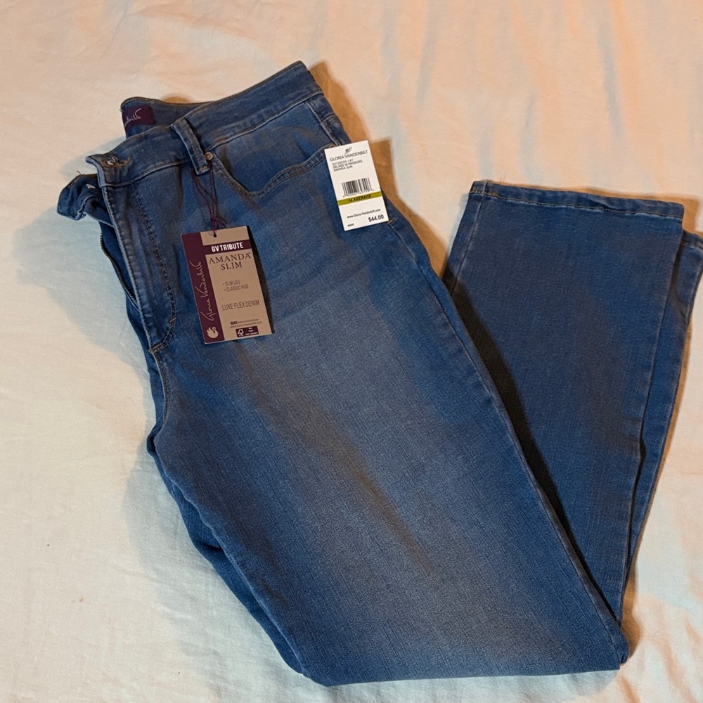 Gloria Vanderbilt Classic Blue Straight Leg Jeans